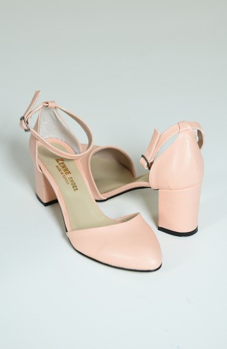 Chaussures a Talons Pour Femme 11265-22 Saumon Cuir 11265-22