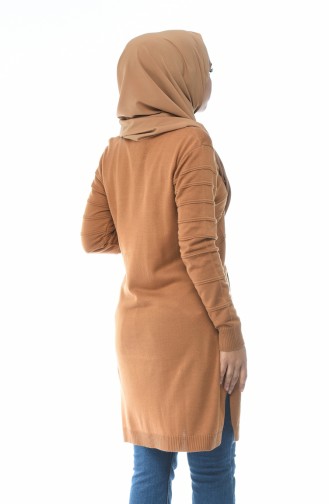 Strick Tunika mit Schlitz 2204-08 Caramel 2204-08