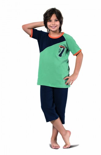 Green Almond Children`s Pajamas 3301