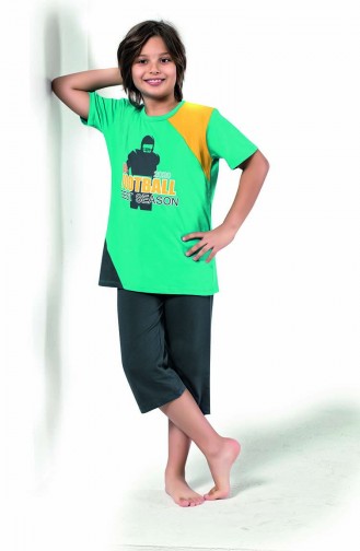 Turquoise Children`s Pajamas 3302