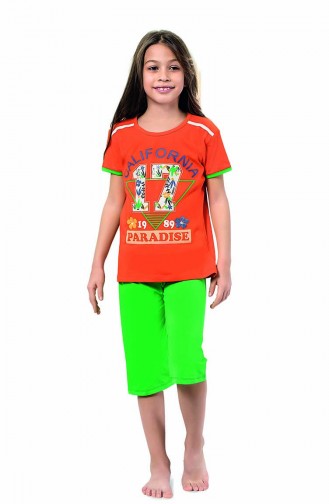 Orange Children`s Pajamas 4323