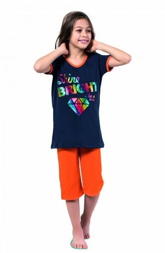 Navy Blue Children`s Pajamas 4325