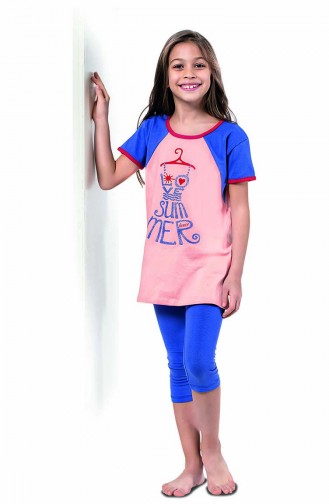 Ensemble Capri Pour Fille 4342 Saumon 4342