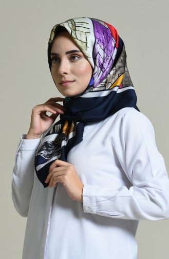 Aker S Twill Eşarp 7494-797-921 Lacivert