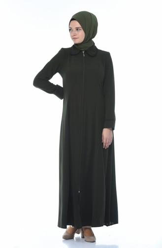 Abaya a Fermeture 8375-01 Khaki 8375-01