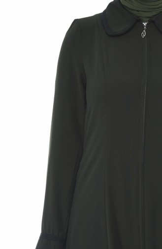 Abaya a Fermeture 8375-01 Khaki 8375-01