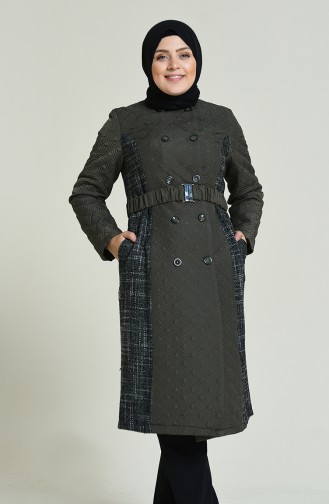 معطف طويل كاكي 1520-01