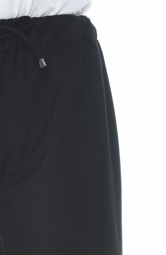 Pantalon Large Velours 0093-03 Noir 0093-03
