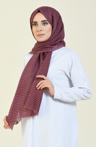 Elmina Châle a Motifs 430-107 Rose Pâle Foncé Noir 430-107