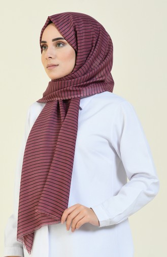Elmina Châle a Motifs 430-107 Rose Pâle Foncé Noir 430-107