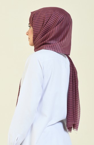 Elmina Châle a Motifs 430-107 Rose Pâle Foncé Noir 430-107