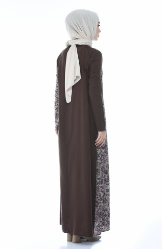 Brown Hijab Dress 0011H-01