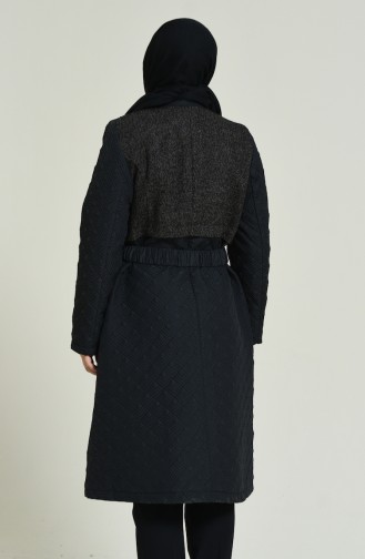 معطف طويل أسود 1518-02