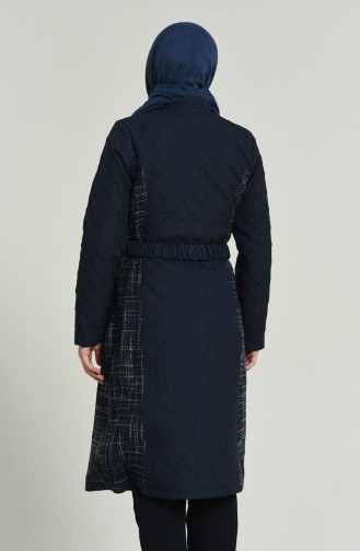 معطف طويل أزرق كحلي 1520-02