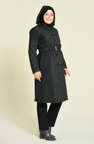 معطف طويل أسود 1523-01