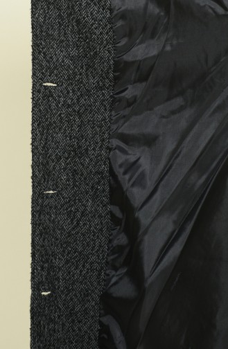Caban a Motifs Grande Taille 1523-01 Noir 1523-01