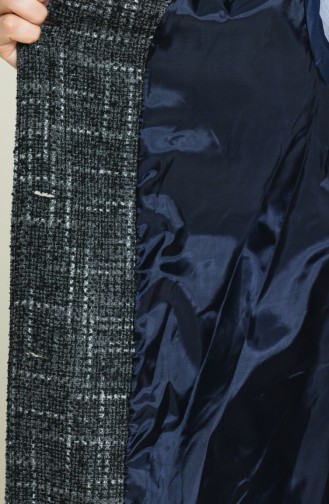 معطف طويل أزرق كحلي 1524-01