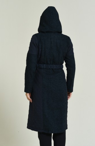 معطف طويل أزرق كحلي 1525-01