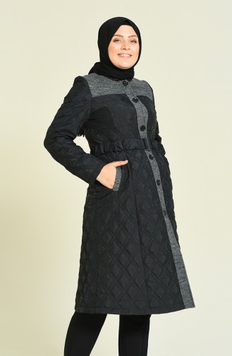 معطف طويل أسود 1527-01