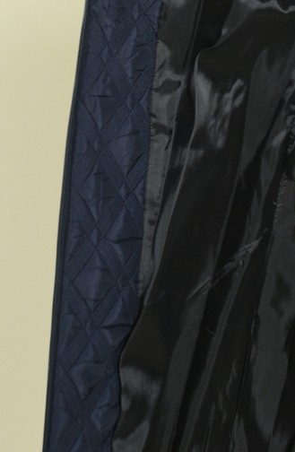 معطف طويل أزرق كحلي 1528-01