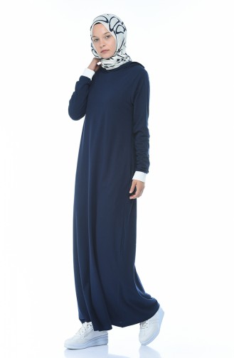 Robe Hijab Bleu Marine 4052-05