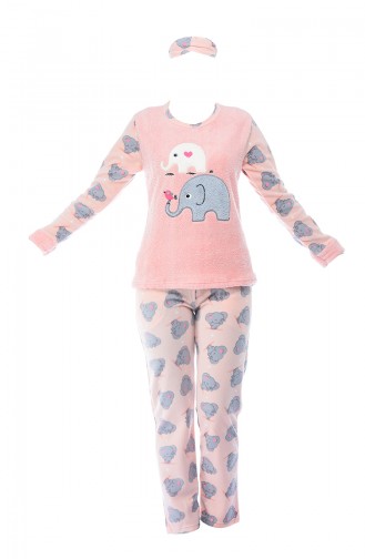 Bayan Welsoft Pijama Takımı 8031-01 Somon