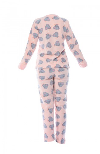 Bayan Welsoft Pijama Takımı 8031-01 Somon