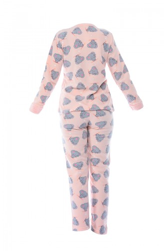 Lachsrosa Pyjama 8031-01