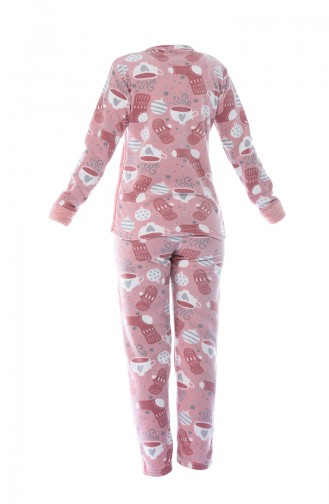 Bayan Welsoft Pijama Takımı 8052-01 Pudra