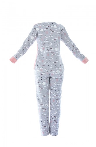 Ensemble Pyjama Pour Femme 8056-01 Gris Rose 8056-01