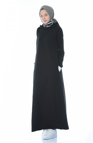 Black Hijab Dress 4052-01