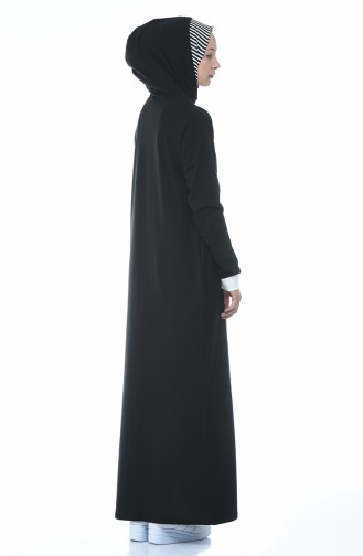 Black İslamitische Jurk 4052-01