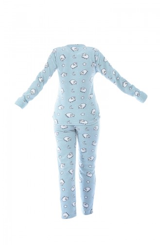 Bayan Welsoft Pijama Takımı 8050-01 Su Yeşili