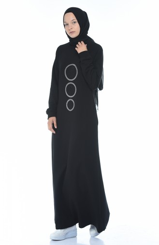 Black İslamitische Jurk 4080-01