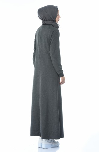 Anthracite Hijab Dress 4080-05