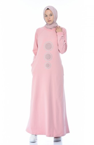 Powder Hijab Dress 4080-07