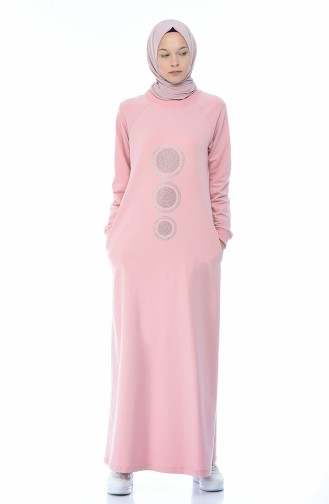 Powder Hijab Dress 4080-07
