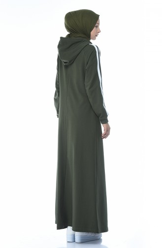 Khaki Hijab Dress 4084-05