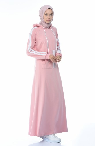 Powder Hijab Dress 4084-07