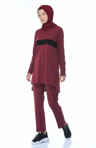 Sequined Tracksuit Bordeaux 1010-08