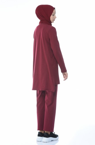 Weinrot Jogginganzüge 1010-08