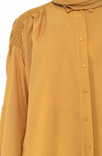 Shirt with Rubber Mustard Color 1223-03