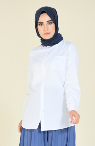White Overhemdblouse 6385-01