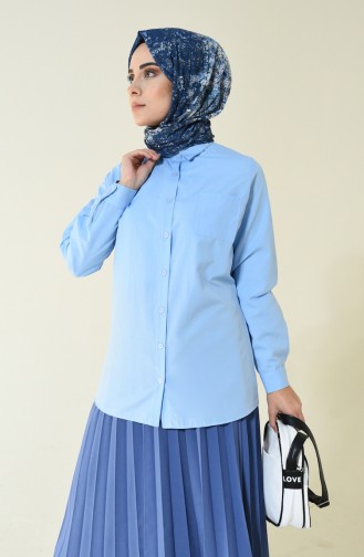 Blue Overhemdblouse 6385-02