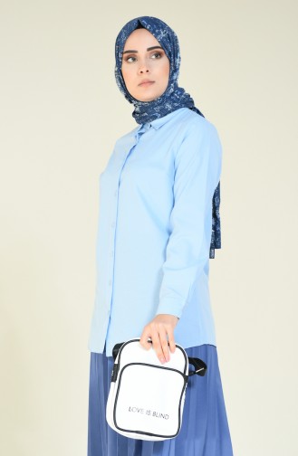 Blue Overhemdblouse 6386-02