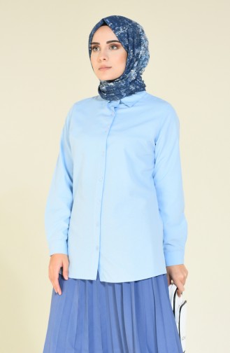 Blue Overhemdblouse 6386-02