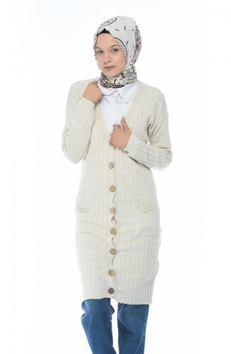Gilet Tricot a Boutons 2044-05 Beige 2044-05