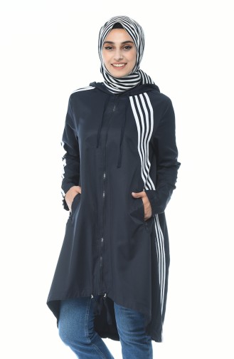 Şeritli Spor Kap 9082-02 Lacivert