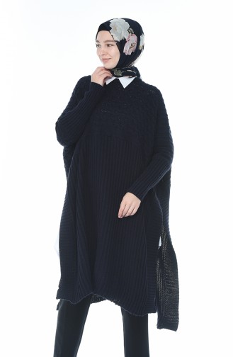 Poncho Tricot 1923-09 Bleu Marine 1923-09