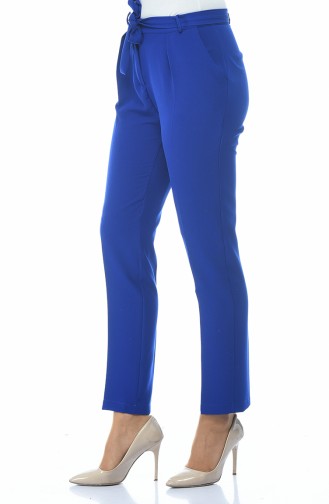 Pantalon a Ceinture 5180-01 Bleu Roi 5180-01